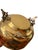 Mid-Century Modern Vintage Brass Footed Planter Cachepot | Hollywood Regency Claw Foot Jardinière | Mid-Century Decorative Brass Pot With Handles For Sale - Image 3 of 4