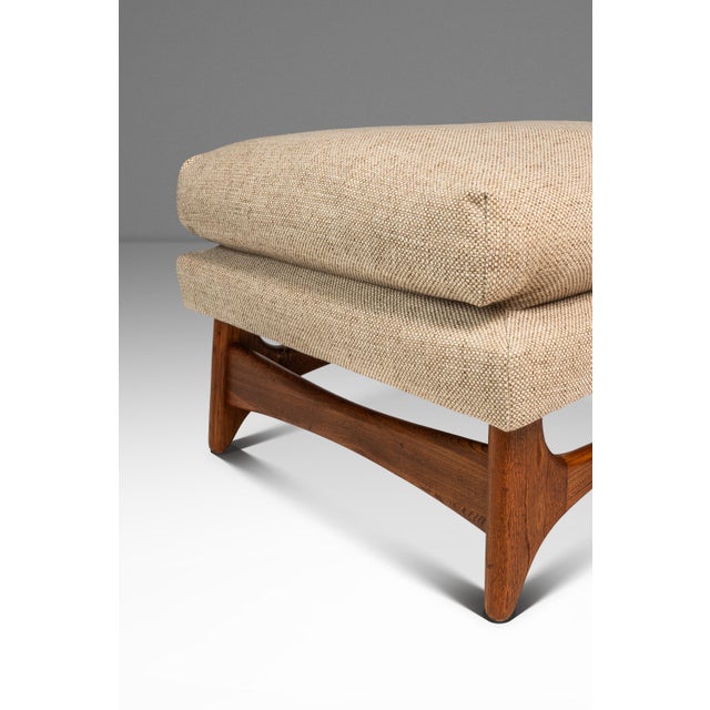 Set of Two (2) Restored Mid-Century Modern Ottomans / Footstools in Oak in the Manner of Adrian Pearsall, Usa, C. 1960s For Sale - Image 11 of 18