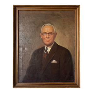 1950s Niccolo Cortiglia (American, 1893-1982) Oil on Canvas Portrait Painting of a Man