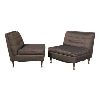 Mid 20th Century Mid-Century Slipper Chairs - 2 Pieces For Sale