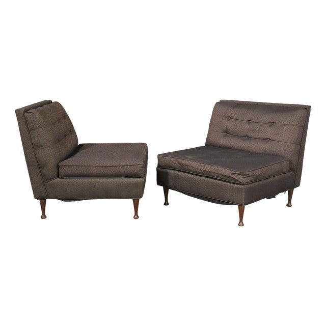 Mid 20th Century Mid-Century Slipper Chairs - 2 Pieces For Sale