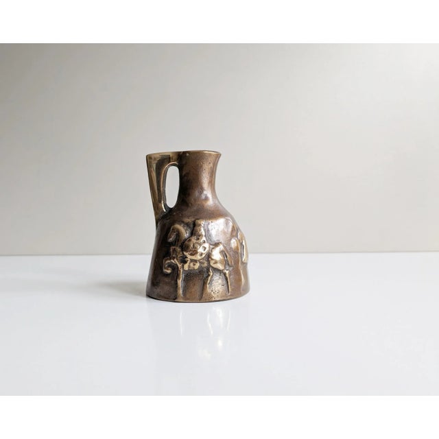 Brutalist German Bronze Vase by Horst Dalbeck, 1970s For Sale - Image 3 of 10