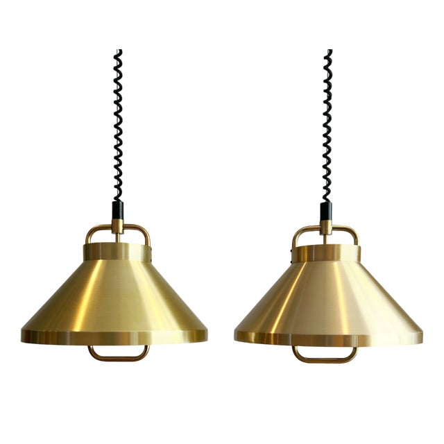 Danish Tarok Pendant Lamps by Jo Hammerborg for Fog & Mørup, 1970s, Set of 2 For Sale