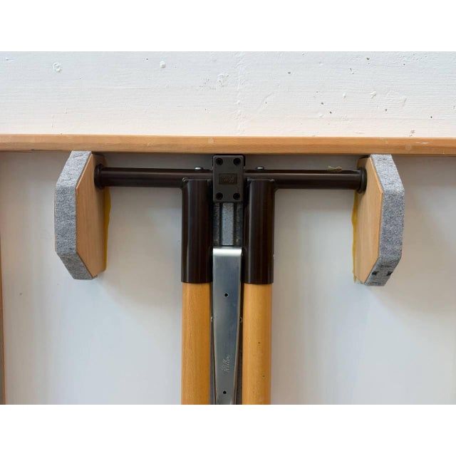 Folding Tables in Beech and Steel from Hiller For Sale - Image 11 of 15