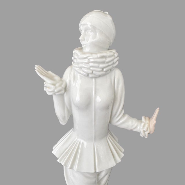 Art Deco 1920s Rosenthal Art Deco Porcelain Pierrot Figurine by Dorothea Charol For Sale - Image 3 of 14