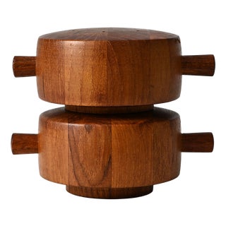 Danish Teak Pepper Mill and Salt Shaker by Jens Harald Quistgaard for Dansk Designs, 1960s For Sale