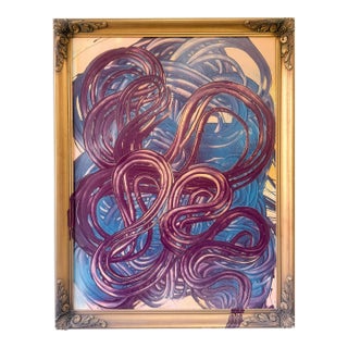 Daisy-Anne Dickson "The More You Change" | Original Mixed Media Painting on Panel in Reclaimed Antique Gilded Frame For Sale