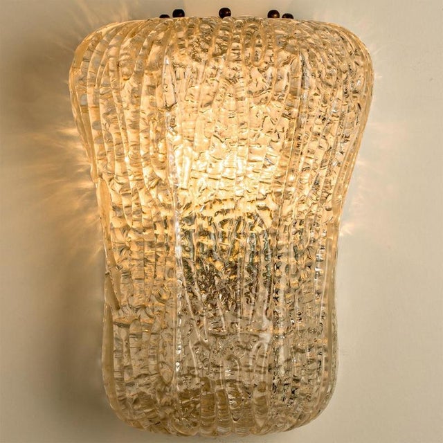 Glass Wall Sconces from Barovier & Toso, Italy, 1940s For Sale - Image 6 of 15