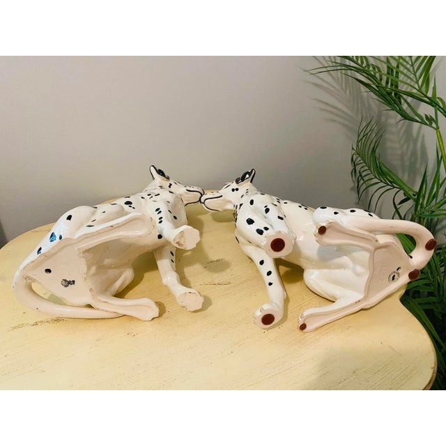 Ceramic Royal Doulton Dalmatian Statues Made in England - A Pair For Sale - Image 7 of 9
