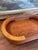 Brown Vintage Mid-Century Modern Oval Wood Tray With Laminated Joinery and Raised Base. For Sale - Image 8 of 10