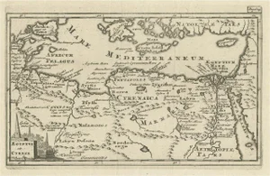 Antique Map of the Region Between the Gulf of Lybia and the Red Sea by Aeg, 1729