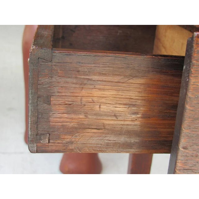 Late 19th Century Antique English Oak Pembroke Drop-Leaf Side Table With Drawer, Circa 1880–1900 For Sale - Image 5 of 11