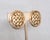 Late 1950s round domed "woven" openwork Celtic knot clip earrings. Marked crown "TRIFARI©" on the clips. Measure :1 1/8...
