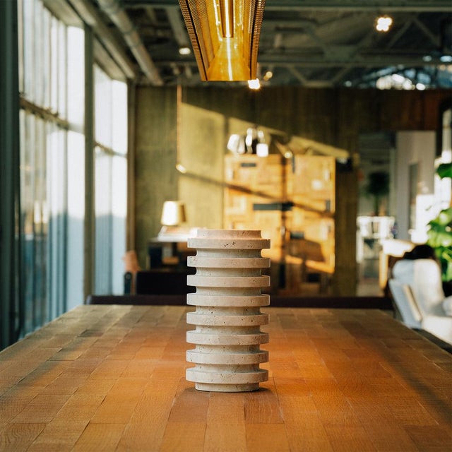 Travertine Layer Vase from Kiwano Concept For Sale - Image 9 of 11