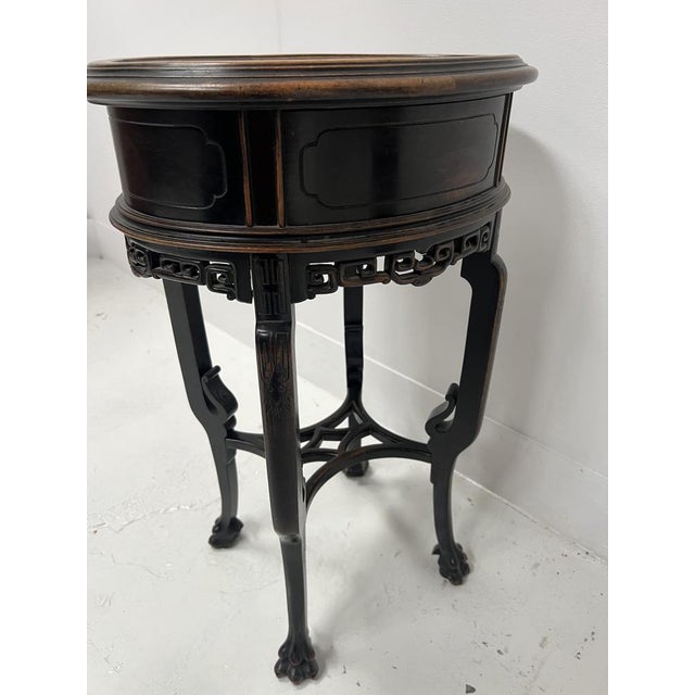 Asian-Style Side Table in Natural Wood, 20th Century For Sale - Image 5 of 13