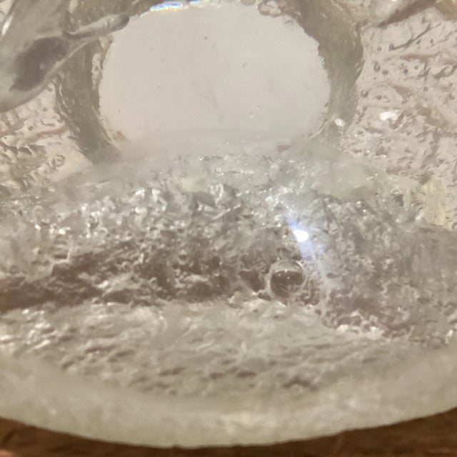 Wood Mid Century Birds in Flight " Clear Lucite Acrylic Sculpture by J. Pelt Engraved on Wood Base For Sale - Image 7 of 13