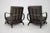 Wood Set of Art Deco Adjustable Armchairs, Czechoslovakia, 1930s For Sale - Image 7 of 15