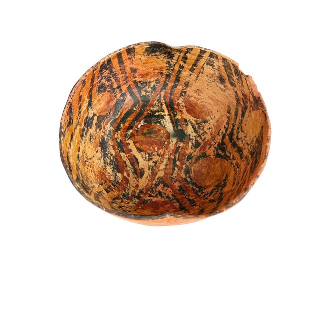 Ceramic Vintage Amazonian Wauja Indigenous Redware Ceramic Bowl Brazil For Sale - Image 7 of 8