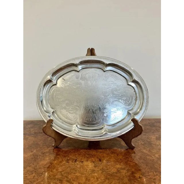 Victorian Three Piece Tea Set and Tray, 1880s, Set of 4 For Sale - Image 6 of 7