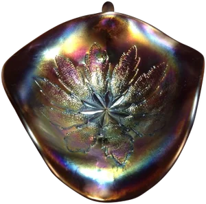 Dugan Electric Amethyst Carnival Glass Candy Dish