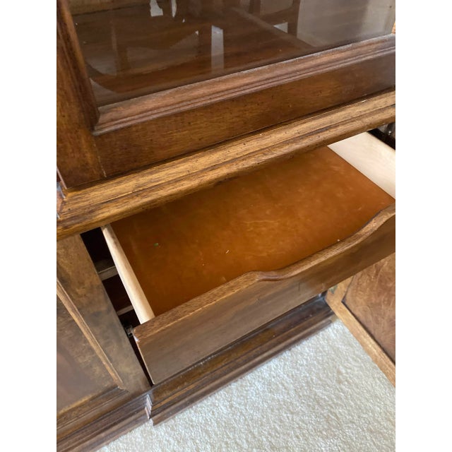 Late 20th Century Solid Wood Dining Room China Hutch For Sale - Image 10 of 13