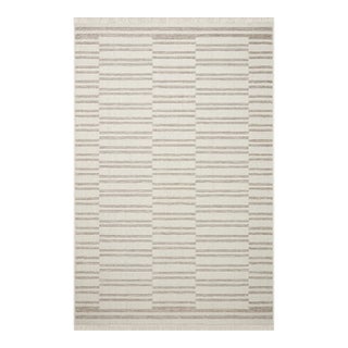 Amber Lewis x Loloi Malibu Ivory / Dove 7'-8" x 10' Area Rug For Sale
