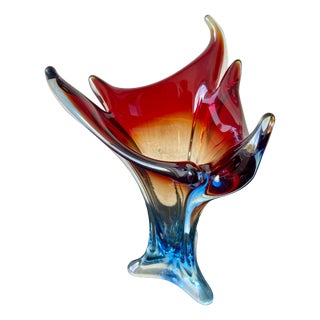 Large Sommerso Glass Vase from Made Murano Glass, 1970s For Sale