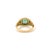 Metal VRJewels 1930s Vinatge Inspired 18k Gold Emerald Diamond Bombe Ring Size 5.5 For Sale - Image 7 of 11