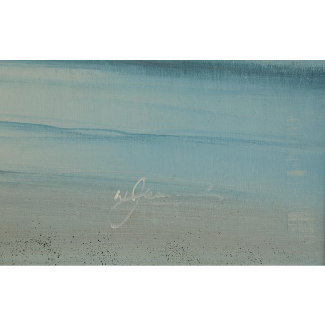 Mid-Century Vintage California Seascape Plein Air Painting. Frothy surf conveyed via intricate brush strokes invites...