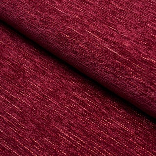 Schumacher Corbin Performance Chenille Fabric In Garnet For Sale