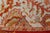 Antique Turkish Oushak With Elegant Motifs in Red, Ivory, Gold and Salmon Pink 7 X 9'8 For Sale - Image 9 of 15