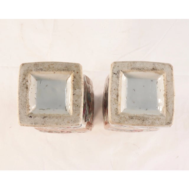 Mid 19th Century Chinese Famille Rose Vases - a Pair For Sale - Image 12 of 13