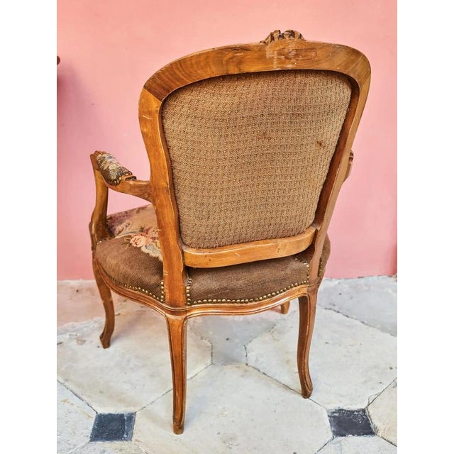 Rococo Armchairs with Tapestry Upholstery, Set of 2 For Sale - Image 9 of 11
