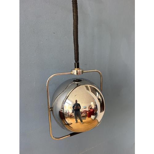 Mid-Century Modern Gepo Eyeball Pendant Lamp in Chrome For Sale - Image 10 of 13