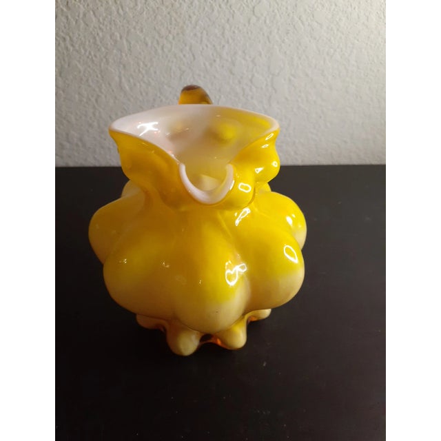 This is a STUNNING Vintage Kanawha Yellow Cased Glass 5" Miniature Pitcher. Procured at auction BOX 22