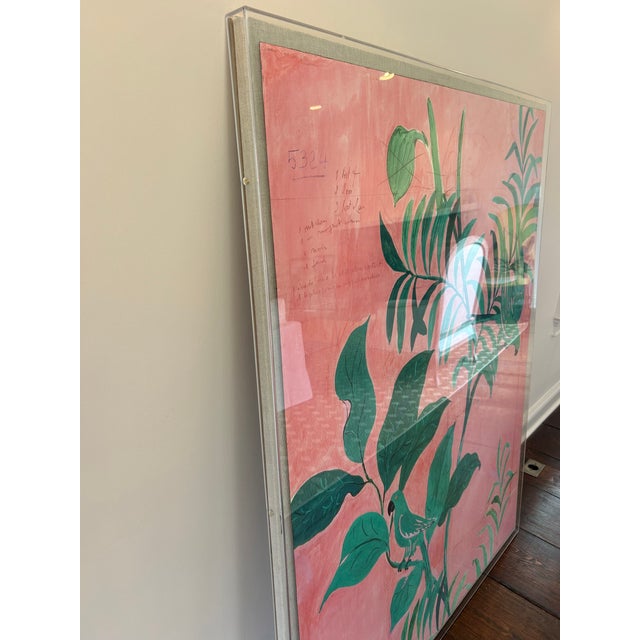 This a beautiful brand new piece. 'Pink Birds' art by French artist Paule Marrot. Pristine condition. This work of art is...