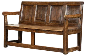 18th Century English Oak Vernacular Bench, 1790s