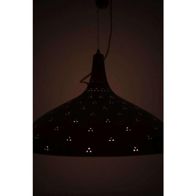 Ceiling Lamp in Brass and Glass attributed to Paavo Tynell, 1950s For Sale - Image 6 of 10