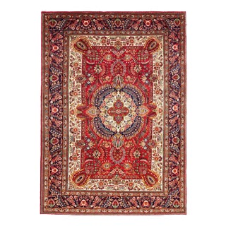Middle Eastern Hand-Knotted Tabriz Rug For Sale