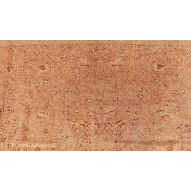 Authentic 19th Century Indian Amritsar Handmade Wool Rug For Sale - Image 9 of 11