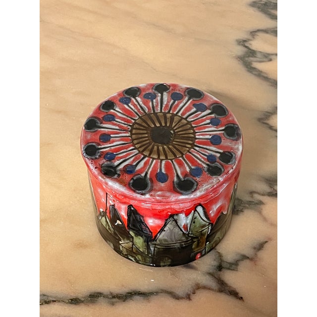 Green Glazed Ceramic Container with Lid from Elio Schiavon, Italy, 1970s For Sale - Image 8 of 9