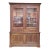 1990s Elegant French Walnut Display Hutch Cabinet For Sale