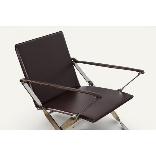 Leather and Chrome-Plated Metal Armchairs, Italy, 1970, Set of 2 For Sale - Image 17 of 18