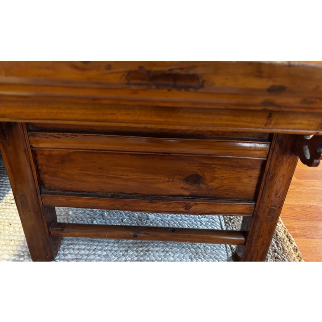 19th Century Carved Elmwood Altar Table For Sale - Image 6 of 8