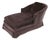 Late 20th Century Edwards Furniture Inc Modern Suede Chaise Lounge Quilted Dark Burgundy Brown For Sale