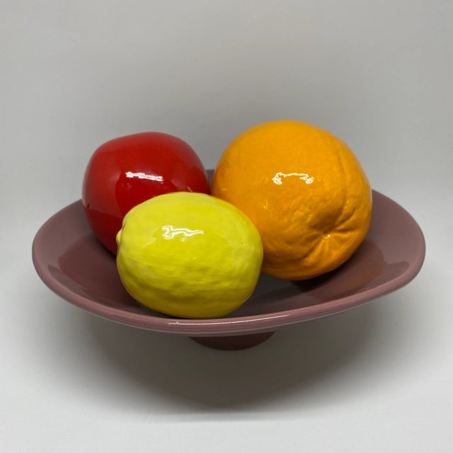 Ceramic 1980s Haegar Mauve Ceramic Catch All Dish For Sale - Image 7 of 8