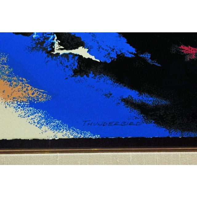 Robert Katona "Thunder Bird" Hand Signed Framed Serigraph Artwork For Sale - Image 4 of 10