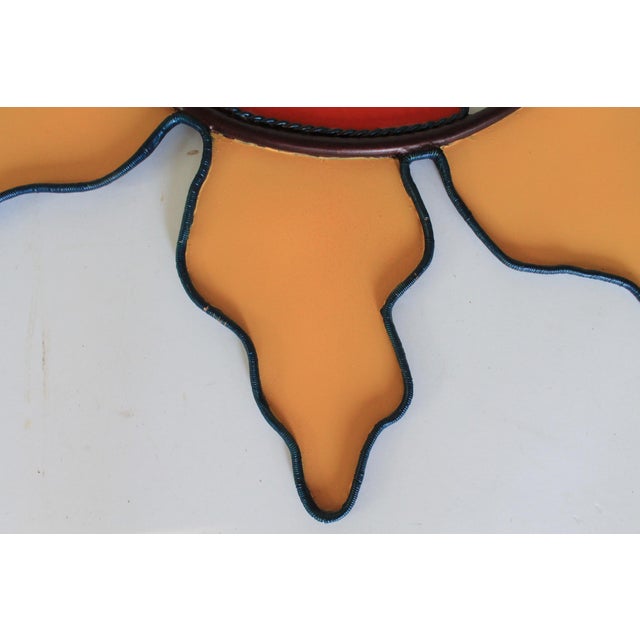 Mid-Century Handmade Copper Sunburst Wall Hanging. For Sale In Milwaukee - Image 6 of 8