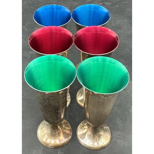 Mid 20th Century Gorhan Sterling Silver 951 Cordial Shot Glasses 124 Grams - Set of 6 For Sale - Image 14 of 17