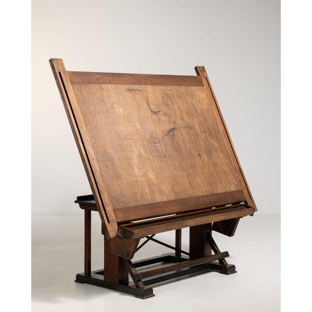 Early 20th Century France Brown Wood Console Table For Sale - Image 10 of 11